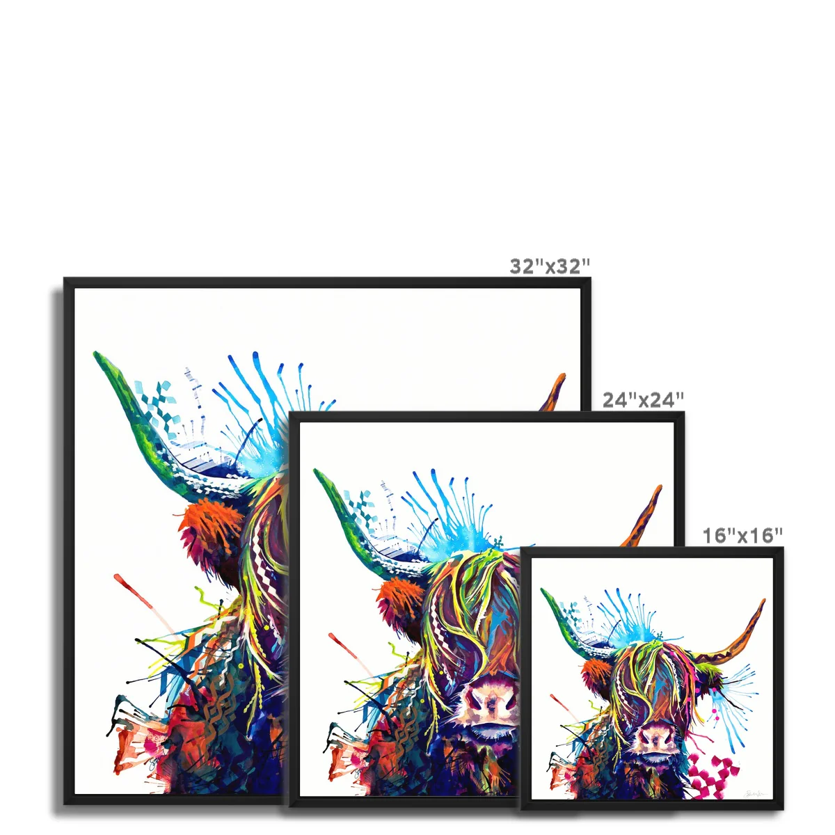 Mabel the Highland Cow Framed Canvas - Image 2