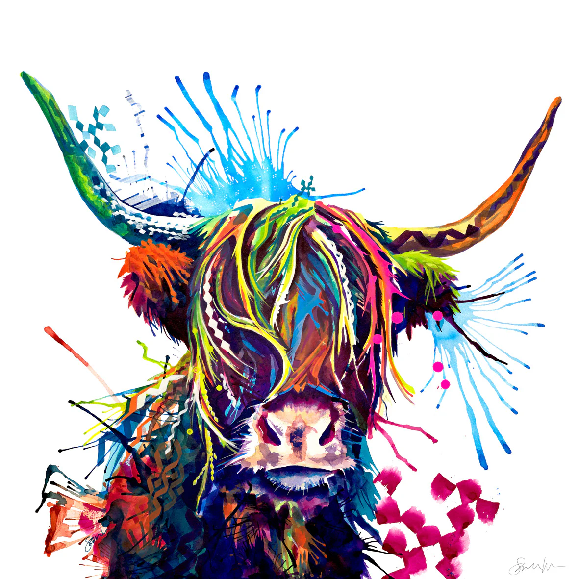 Mabel the Highland Cow Framed Canvas - Image 3