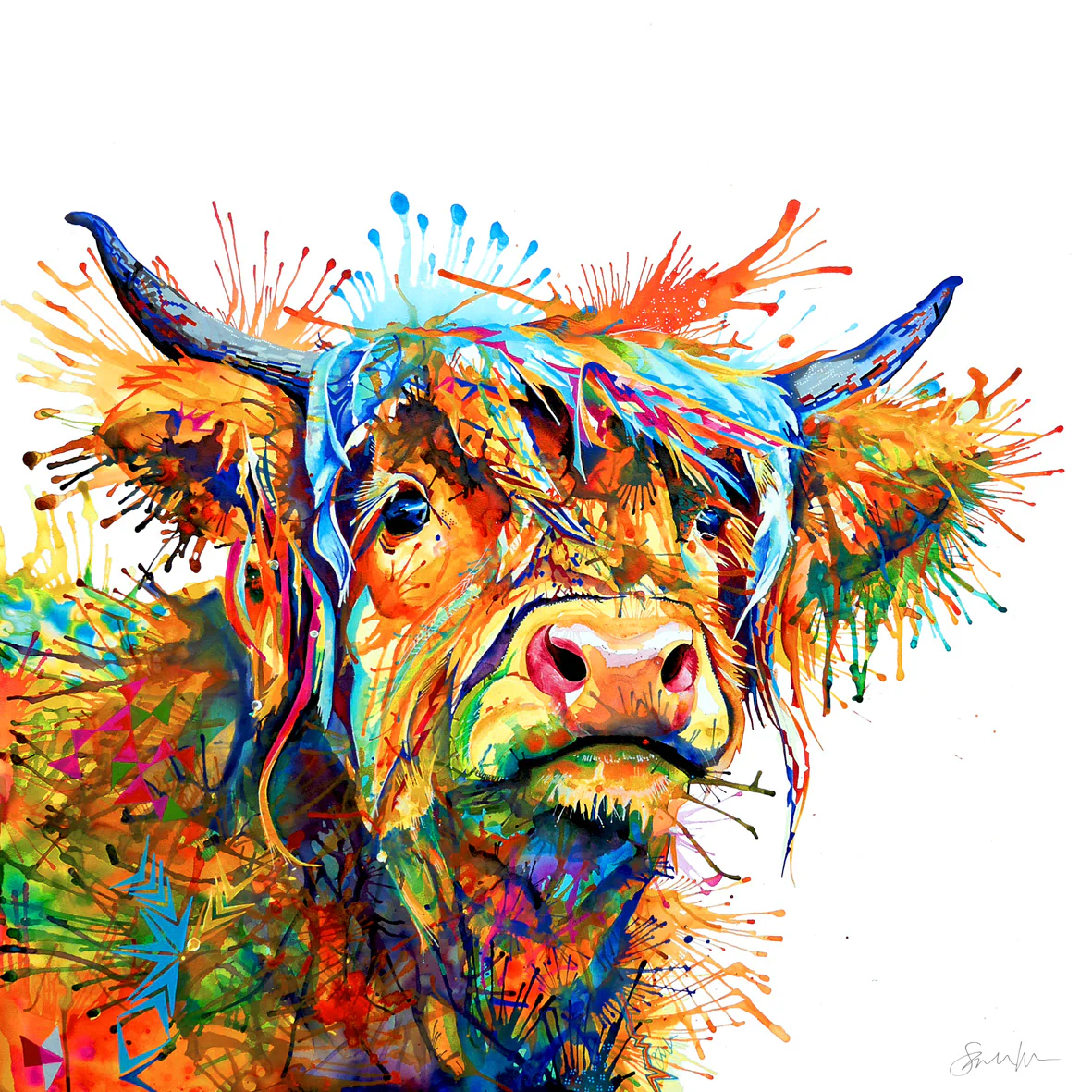 Maggie Moo the Highland Cow Canvas - Image 4