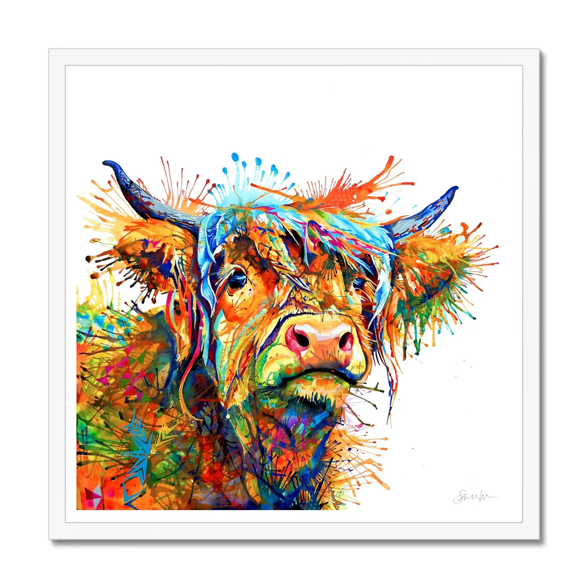 Maggie Moo the Highland Cow Framed Print - Image 2