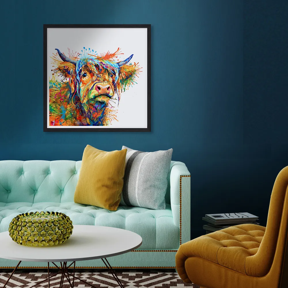 Maggie Moo the Highland Cow Framed Print - Image 4