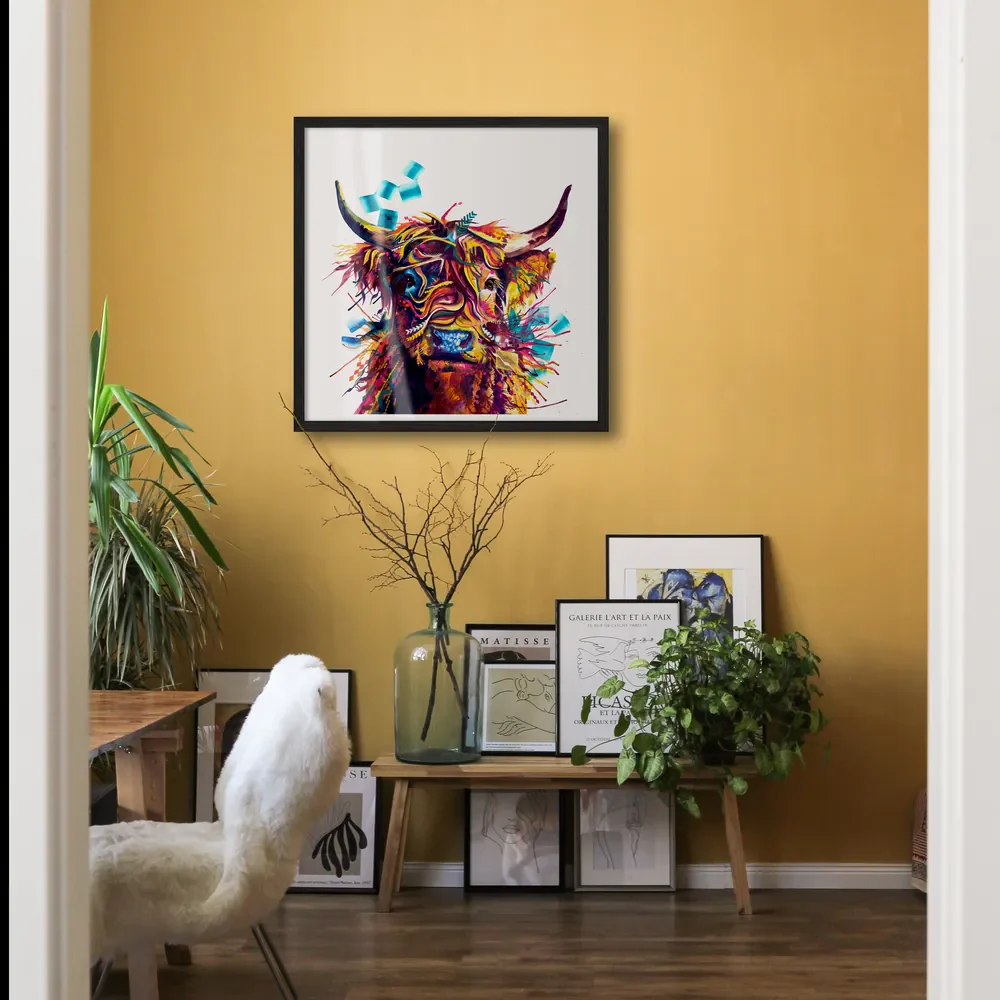 Morag the Highland Cow Framed Print - Image 4
