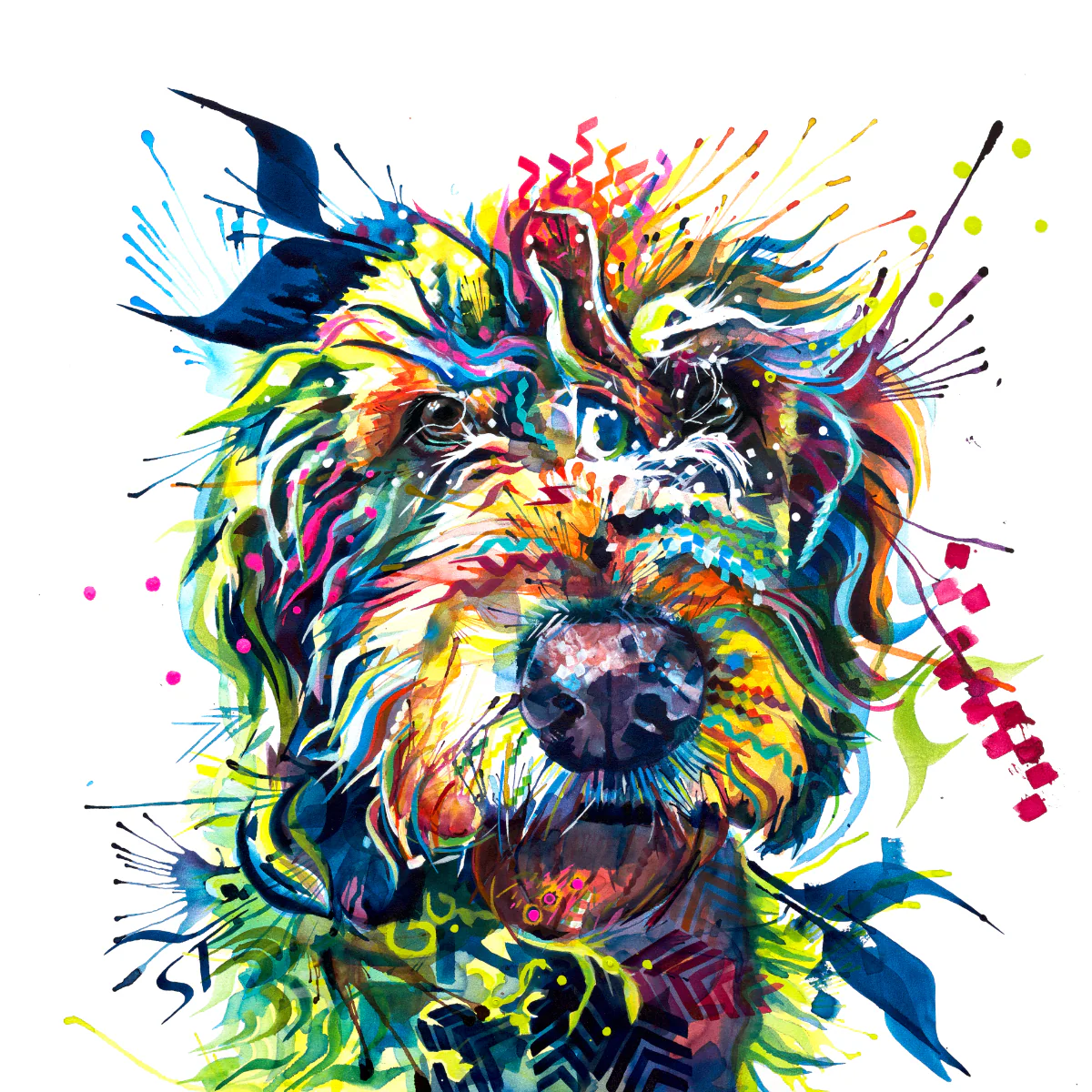 Murphy the Labradoodle Framed Canvas - Image 3