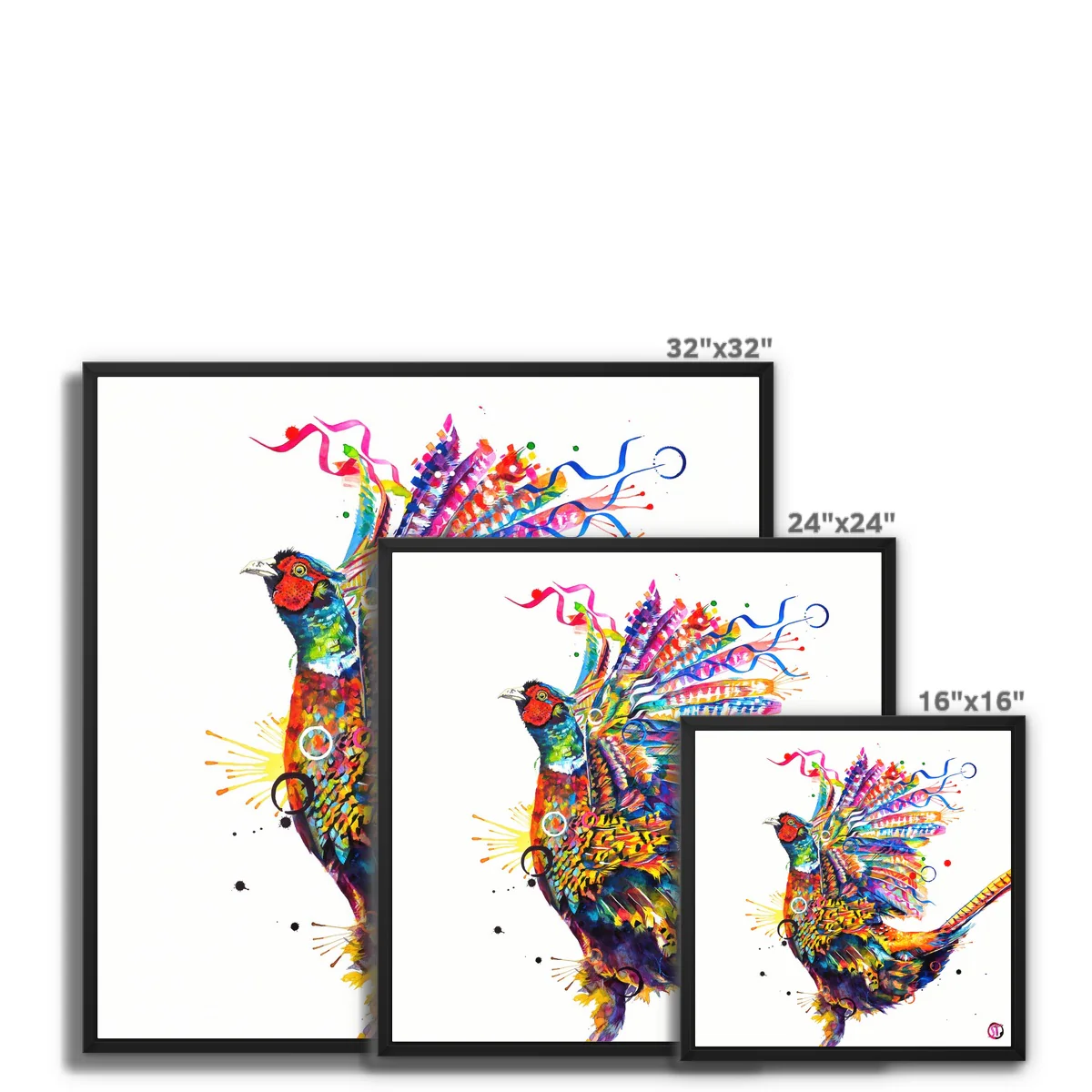 Parker the Pheasant Framed Canvas - Image 2