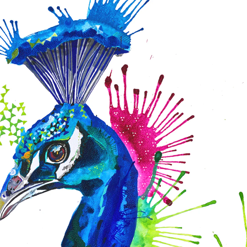 Percival Peacock - Original Peacock Painting - Image 3