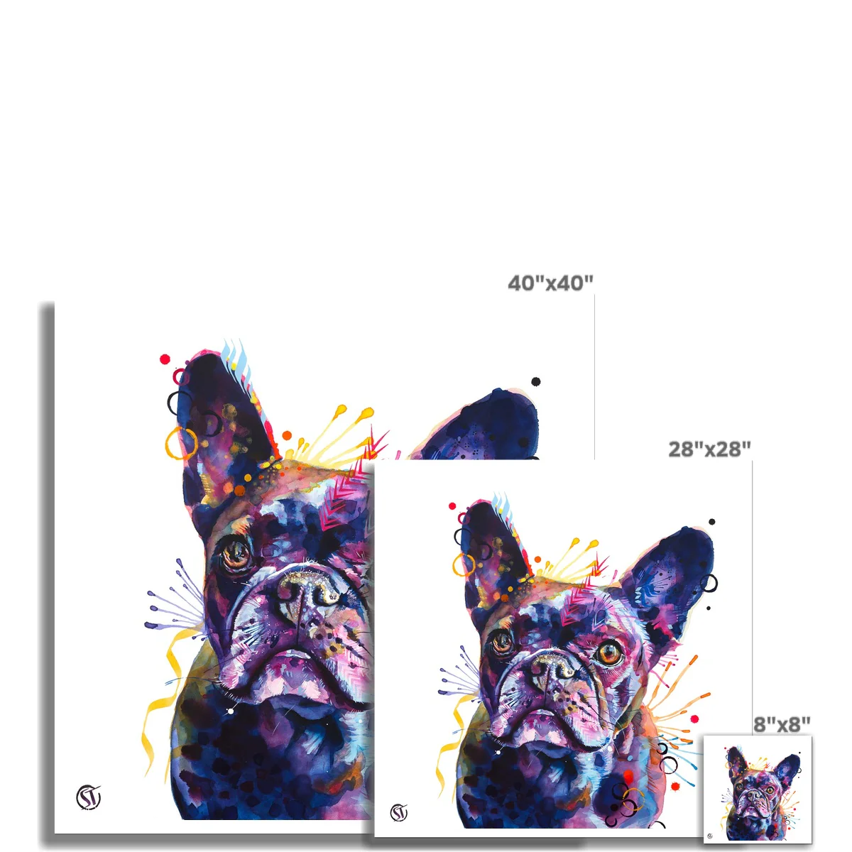 Poppy the Frenchie (French Bulldog) Fine Art Print - Image 3