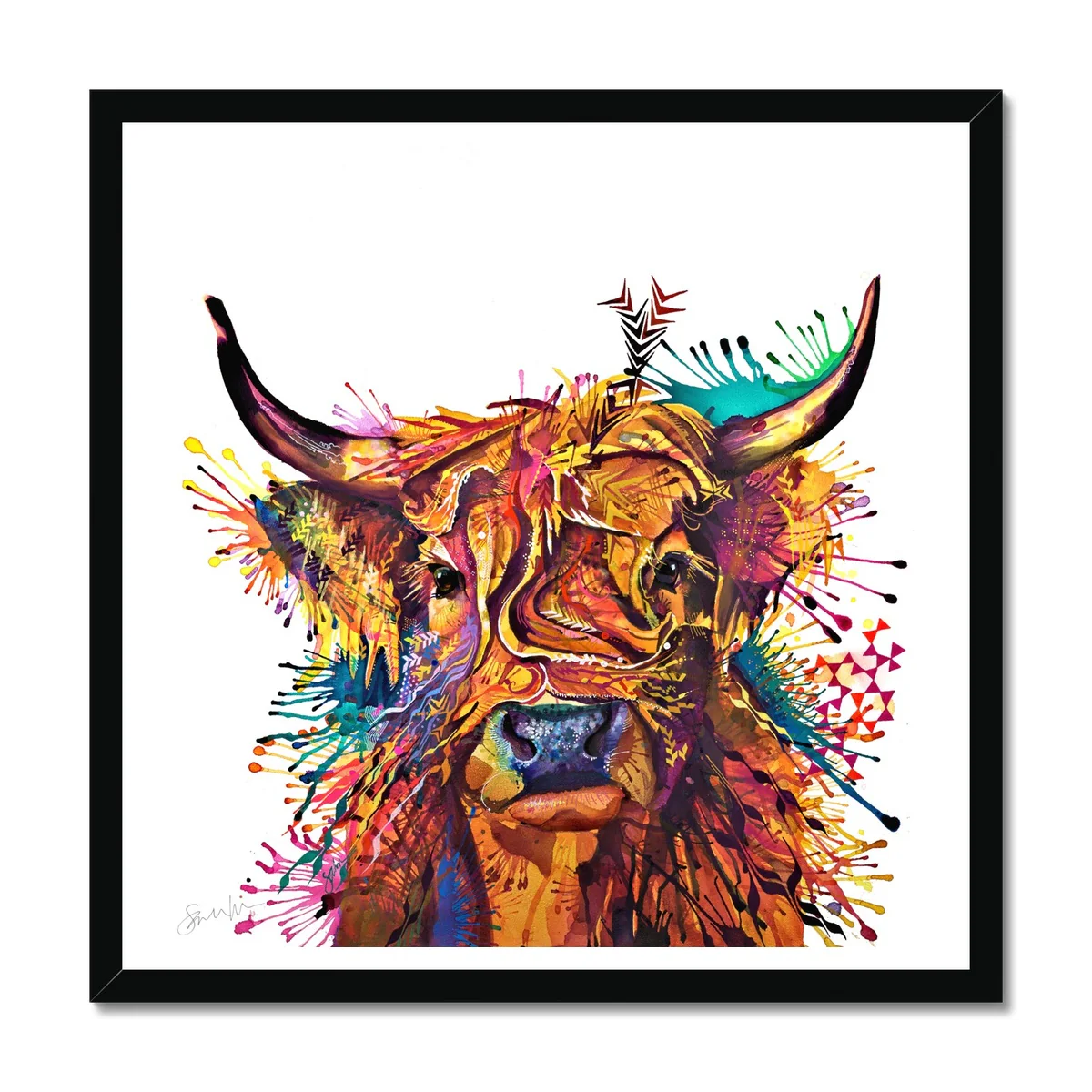 Prudence the Highland Cow Framed Print