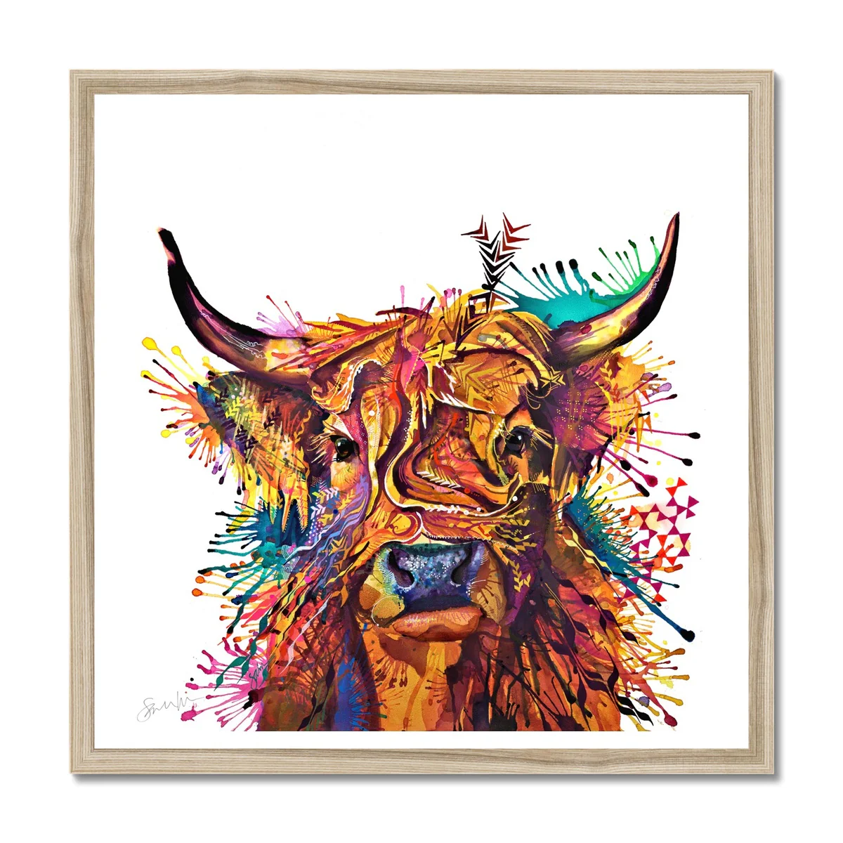 Prudence the Highland Cow Framed Print - Image 3