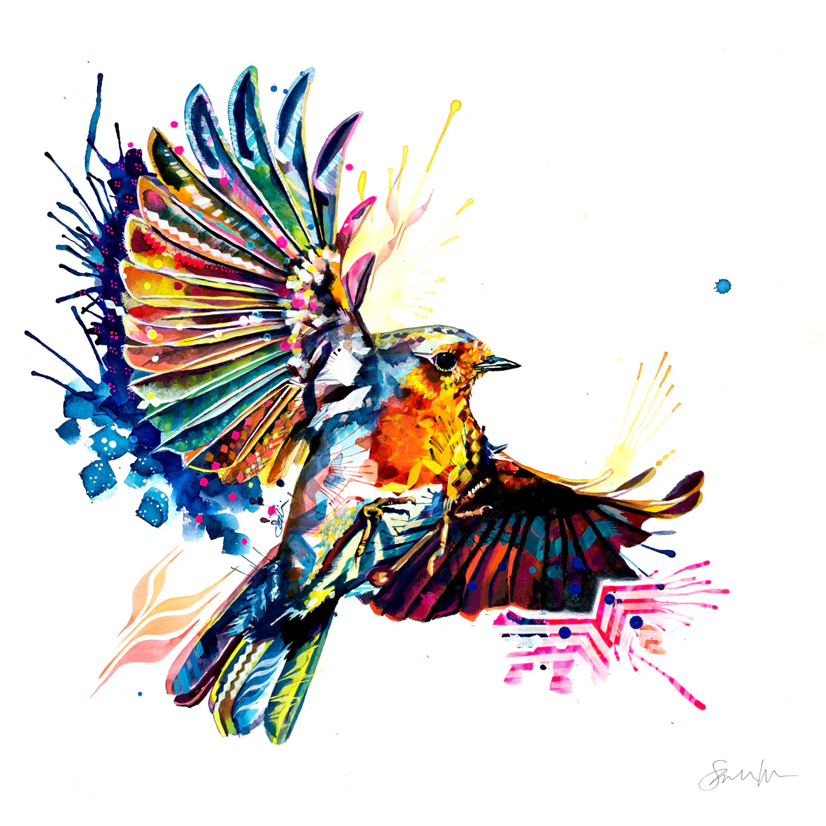 Robbie Dazzler the Robin Canvas - Image 3