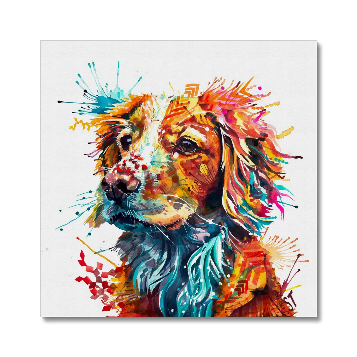 Scully the Working Cocker Canvas