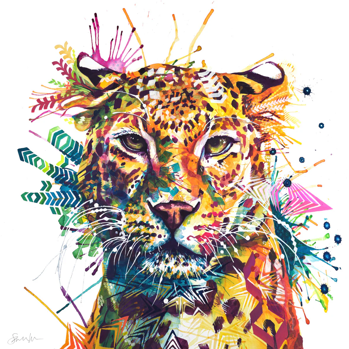 Simone the Leopard Canvas - Image 5