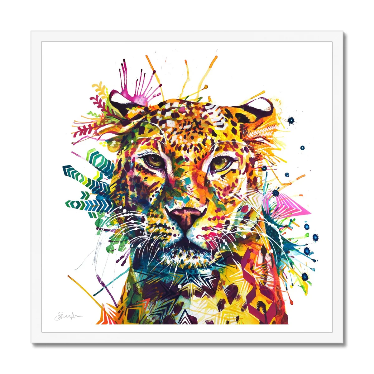 Simone the Leopard Framed Print - Image 2