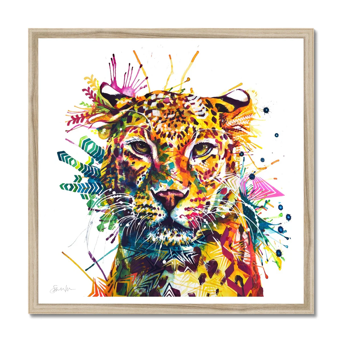 Simone the Leopard Framed Print - Image 3