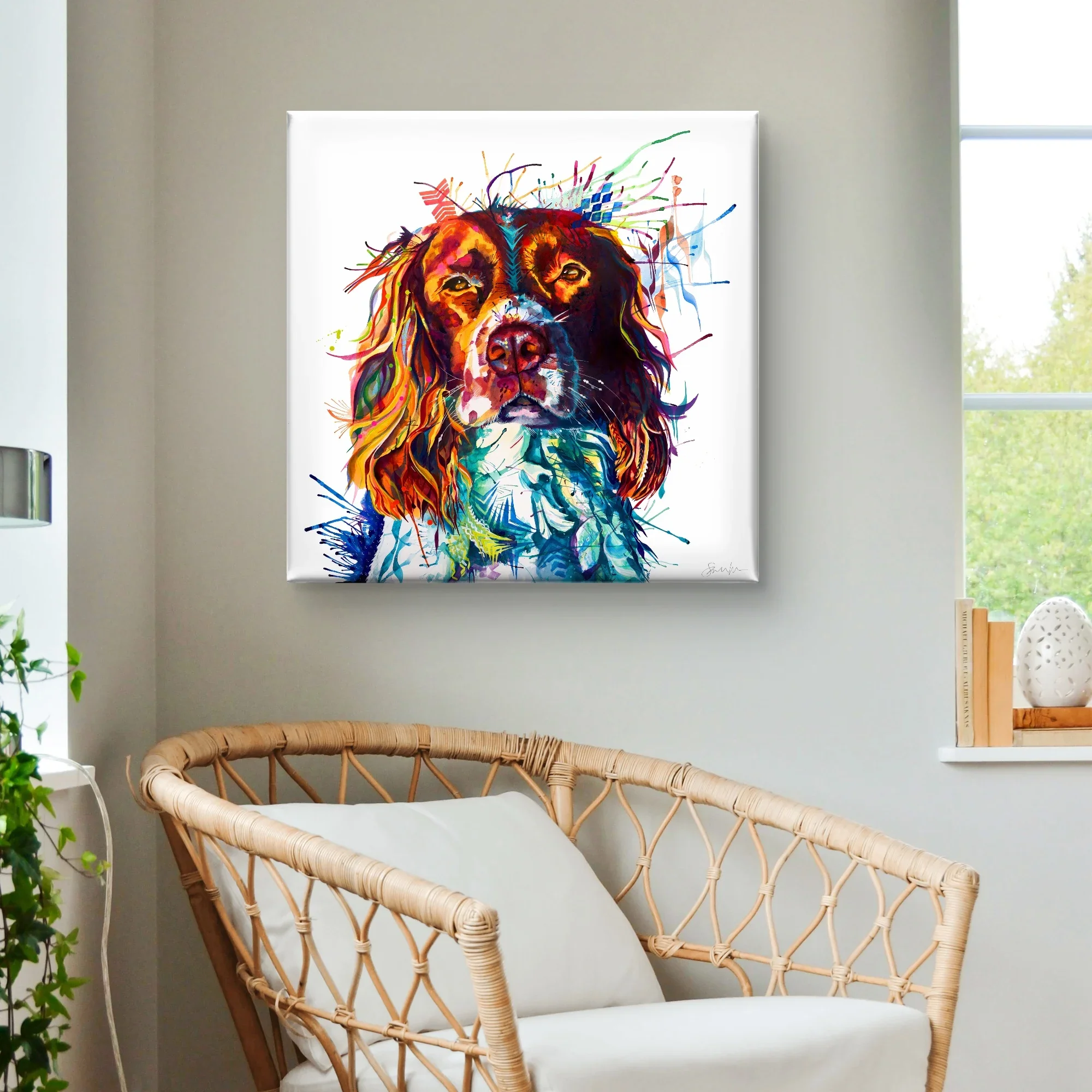 Spruce the Springer Spaniel Canvas - Image 2