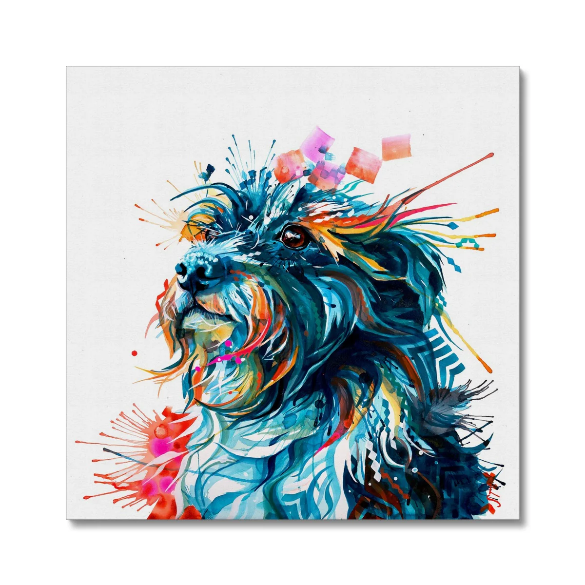 Bandit the Longhaired Terrier Canvas
