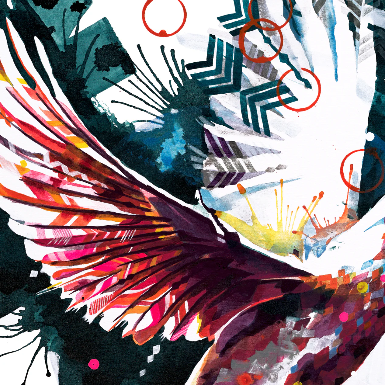 The Dove from above - Original dove painting - Image 3