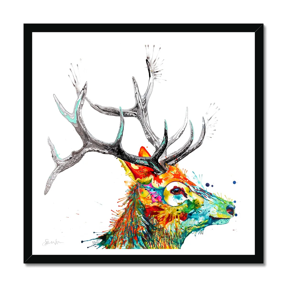 The Monarch Stag Framed Print