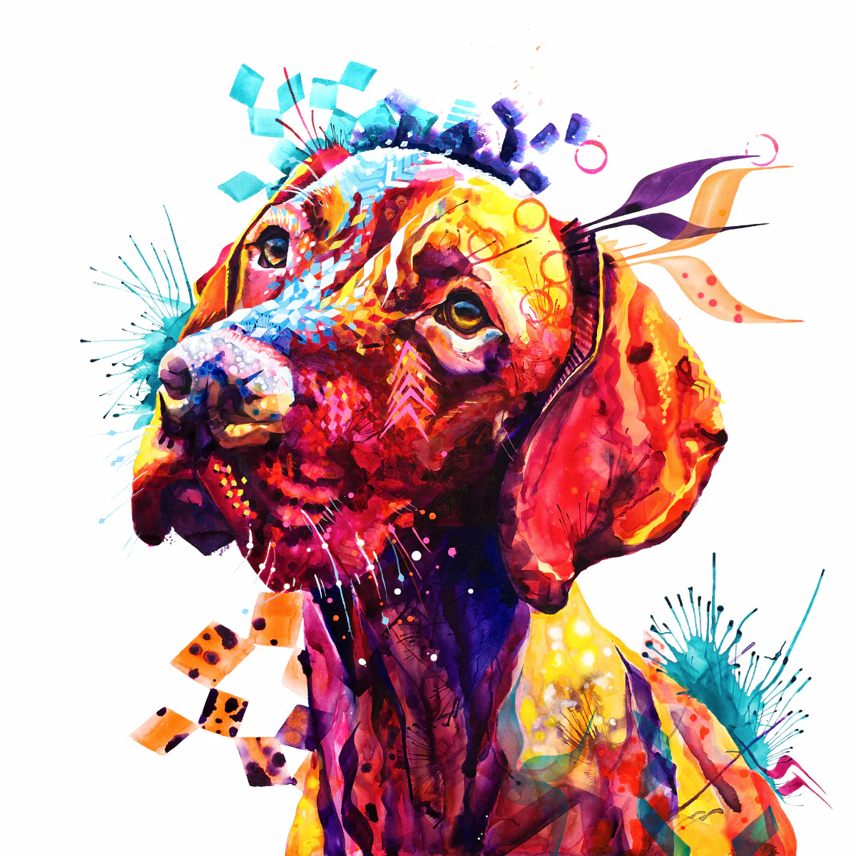 Troy the Vizsla Canvas - Image 5
