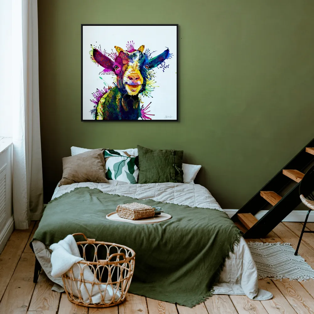 Zeus; King of Goats Framed Canvas - Image 3
