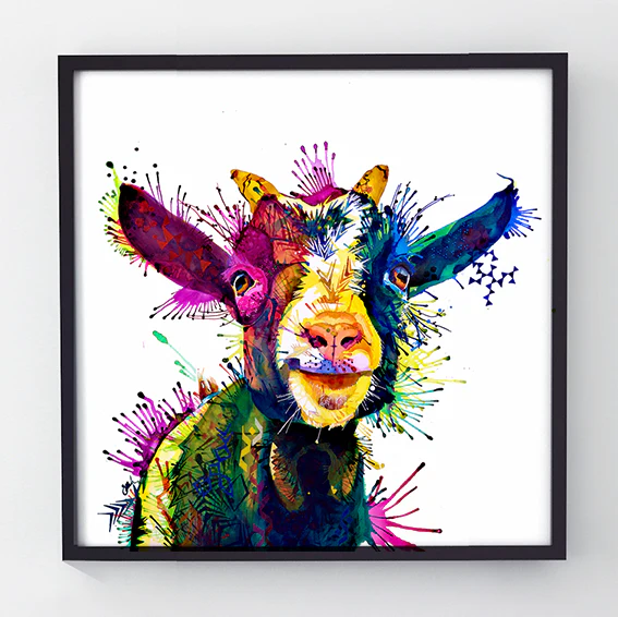 Zeus; King Of Goats - Original Goat Painting
