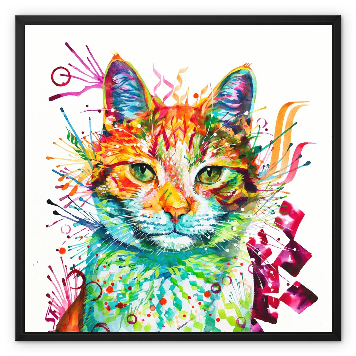 Ziggy the Cat Framed Canvas